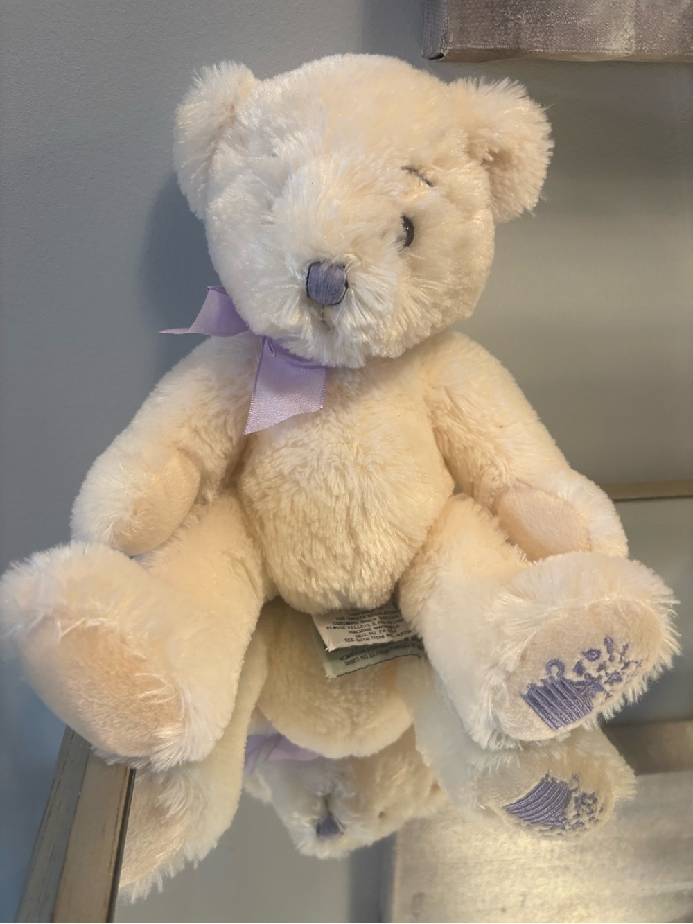 11” Anya ivory bear plush toy NWT